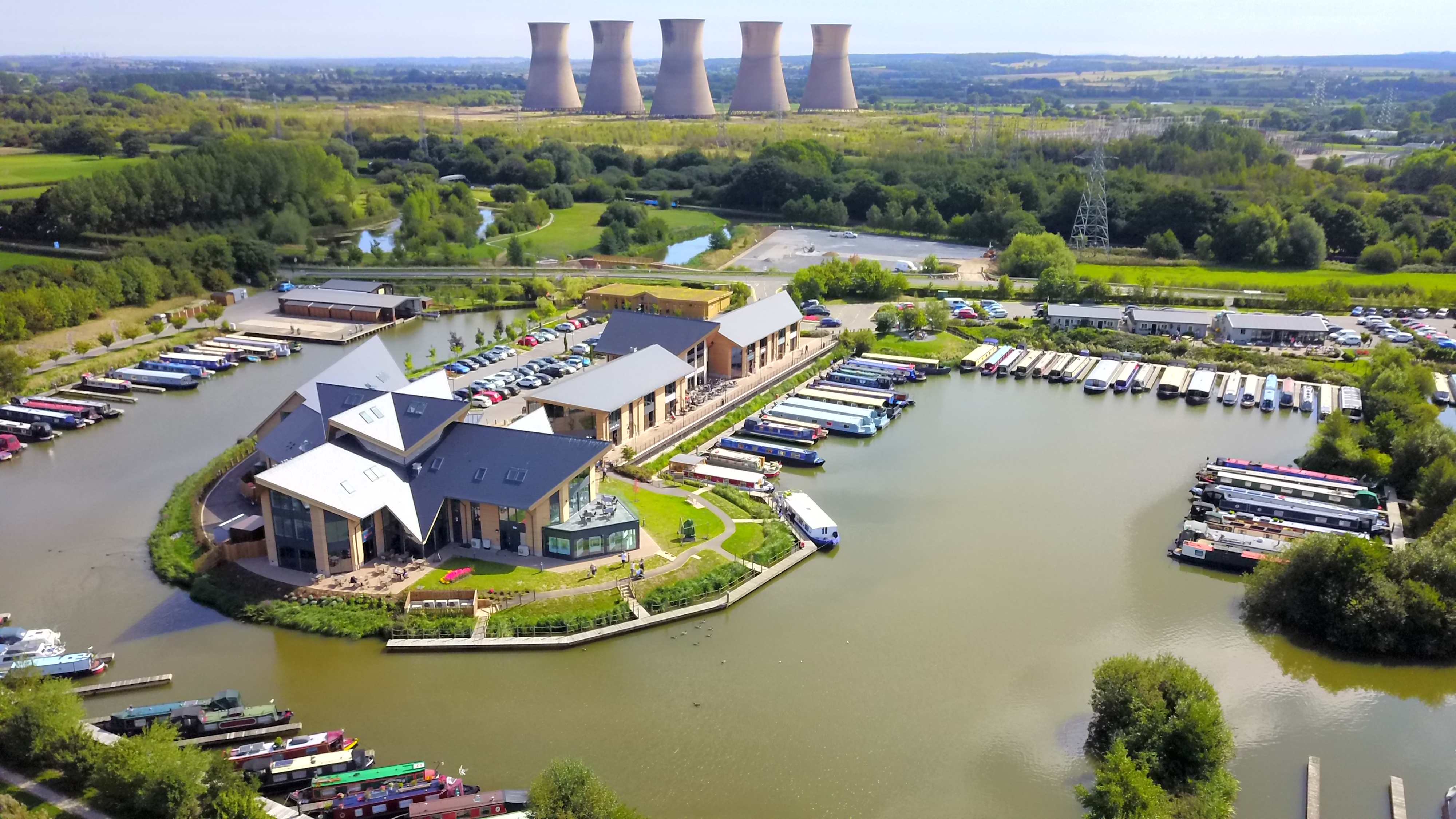 Aerial view of Fullbrook Thorpe Investments LLP offices at Mercia Marina